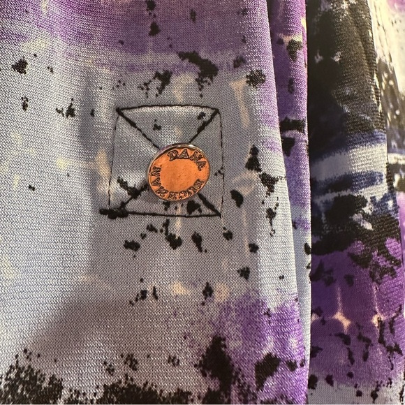 Dana Buchman Purple Animal Print Cool Long sleeve Button Soft Blouse S - Picture 9 of 15